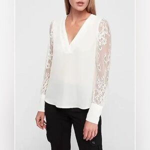 Express Cream and lace blouse